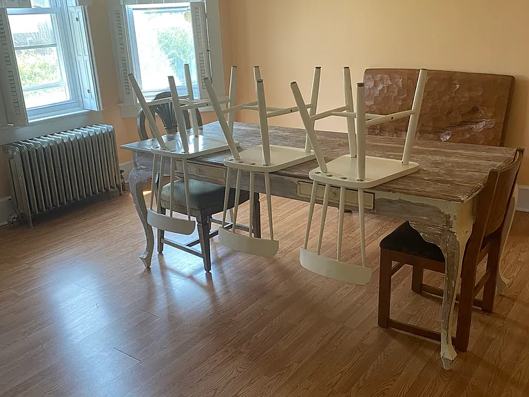 Main Floor Dining Room with multi-shutter windows