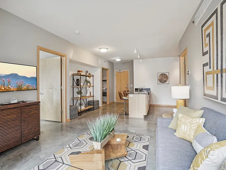 Experience modern elegance in this inviting living room space, perfect for relaxation and entertainment. Experience modern elegance in this inviting living room space, perfect for relaxation and entertainment.