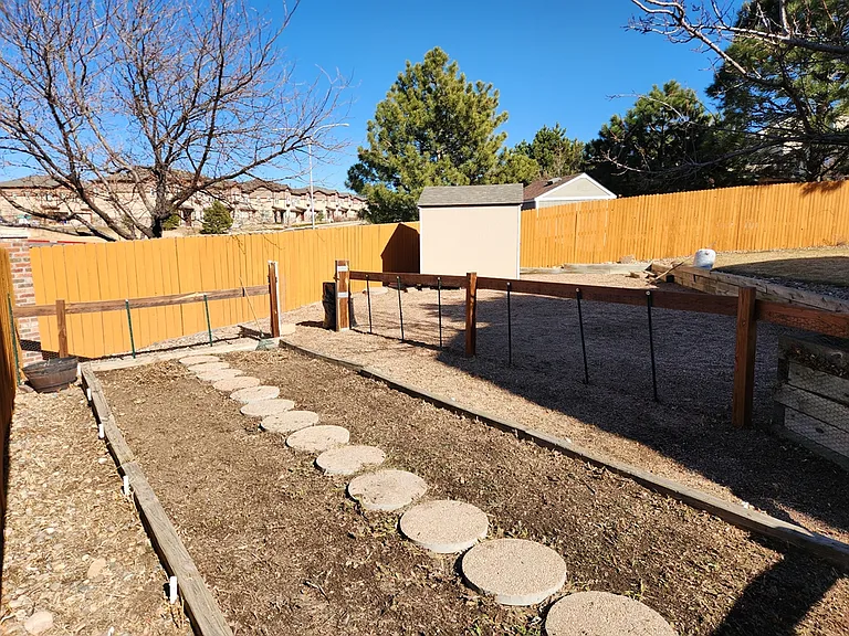 Backyard-Fenced-In Garden Area