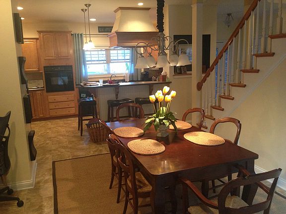 open dining and kitchen