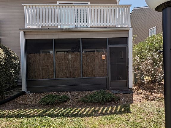 Both patios in the back