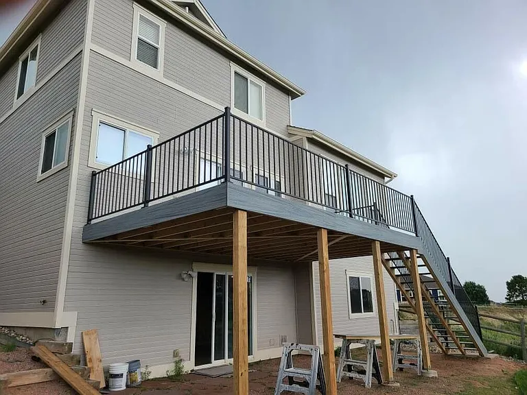 New huge rear deck while under construction.