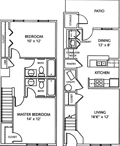 2 bedroom floor plan