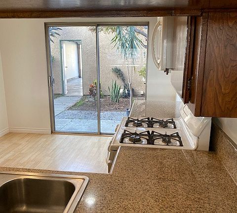 Kitchen with Patio view to Garage
