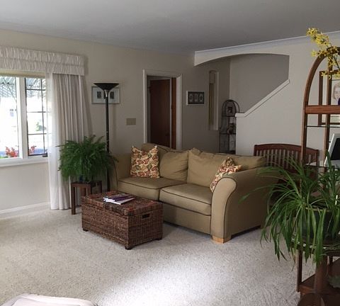 Living room view from DR