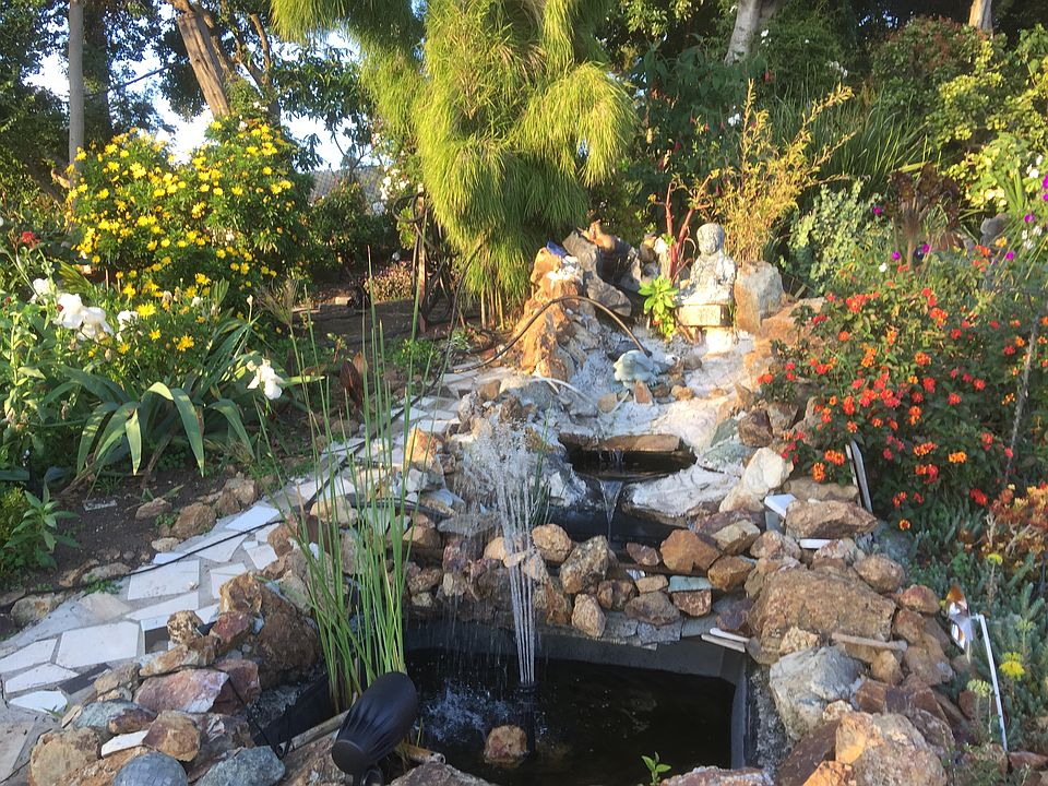 A number of fountains on the property, with this being the largest one