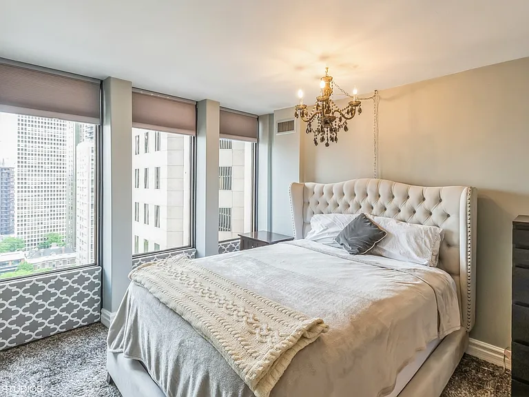 Bedroom overlooking Oak Street