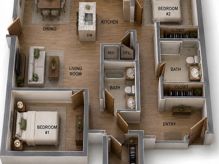 2 Bedroom 2 Bath Standard - Tower 2 Bedroom 2 Bath Standard - Tower
