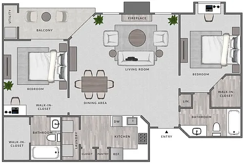 Floor plan B3-2X2