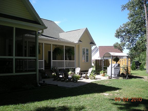 back patio and pond