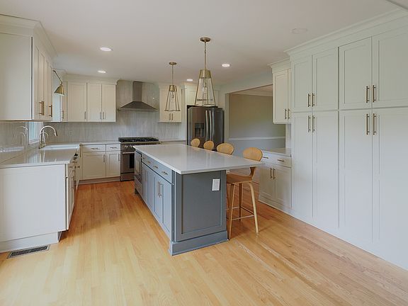 Renovated kitchen with oversized Island.