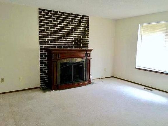 Living room with fireplace