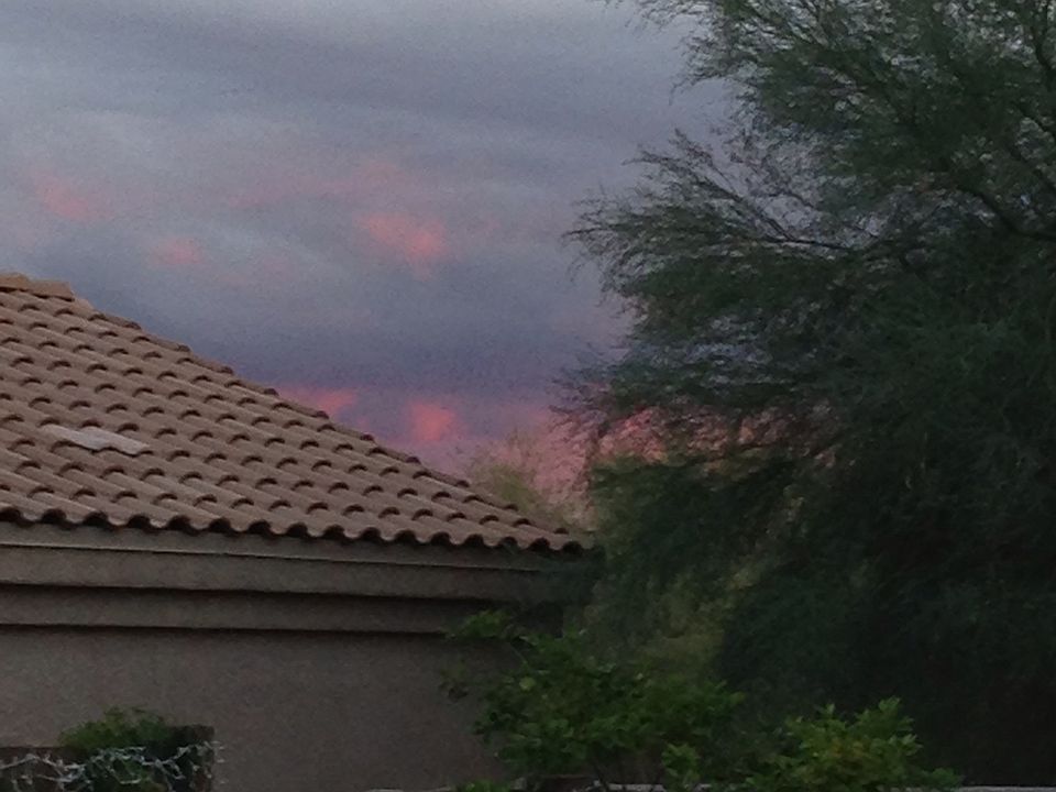 Sunset from backyard