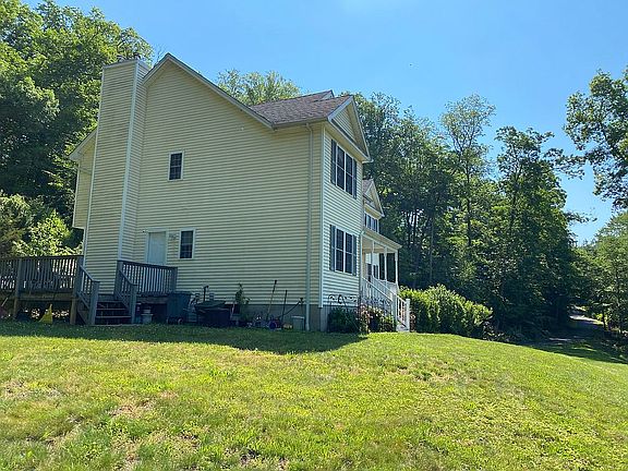 The left side of the house