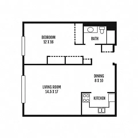 Floor plan Classic - One Bedroom