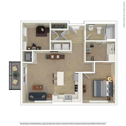 Floor plan Palmet with Den