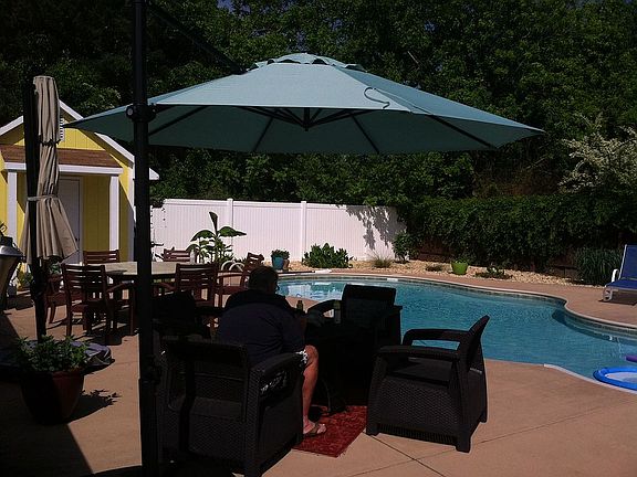 Salt water pool & pool house