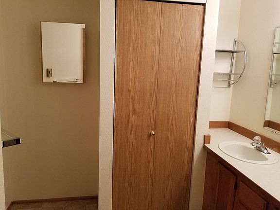 Bathroom with linen closet
