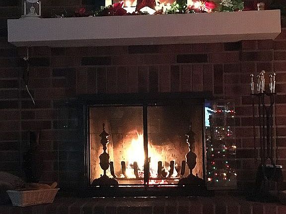 Family room fireplace