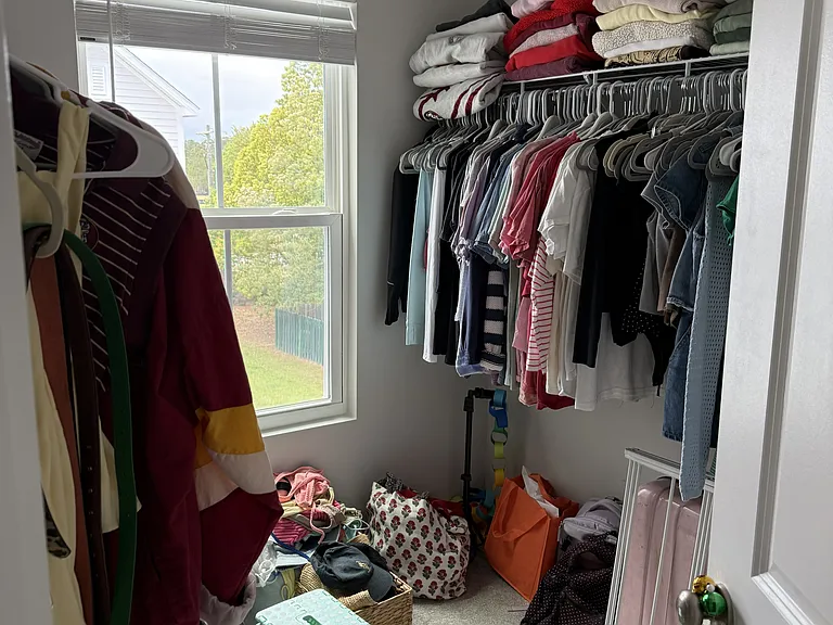 Master closet, lots of room and nice sunny light