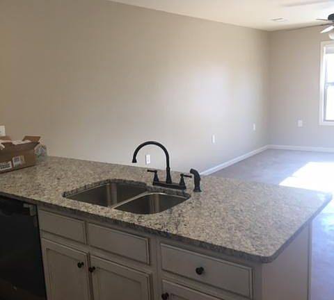 Kitchen looking into living