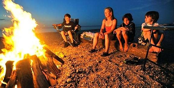 Beach bonfires are fun!