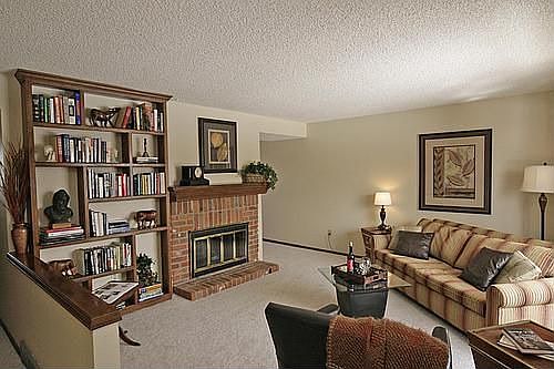 Fireplace & Built-in Bookshelves