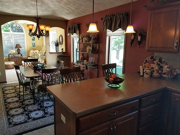 View from kitchen to sunroom