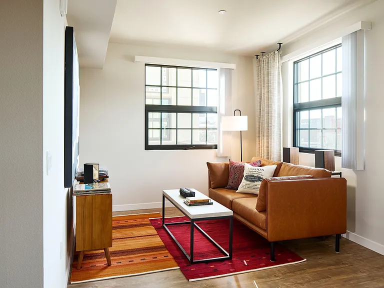 Abundant natural light in a comfortable living room