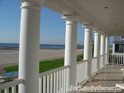 Back Porch
						:
						Back porch view of the sandy beach and water