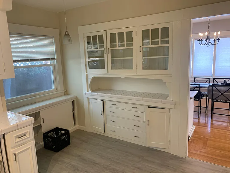 Built in original china cabinets. Freshly resanded and repainted