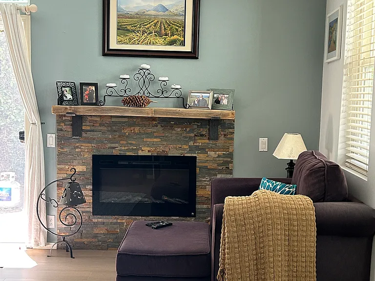 Cozy and warm fireplace