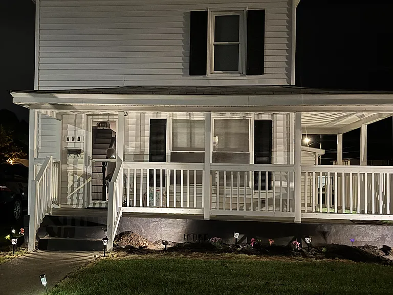Nights are special at this amazing black and white home