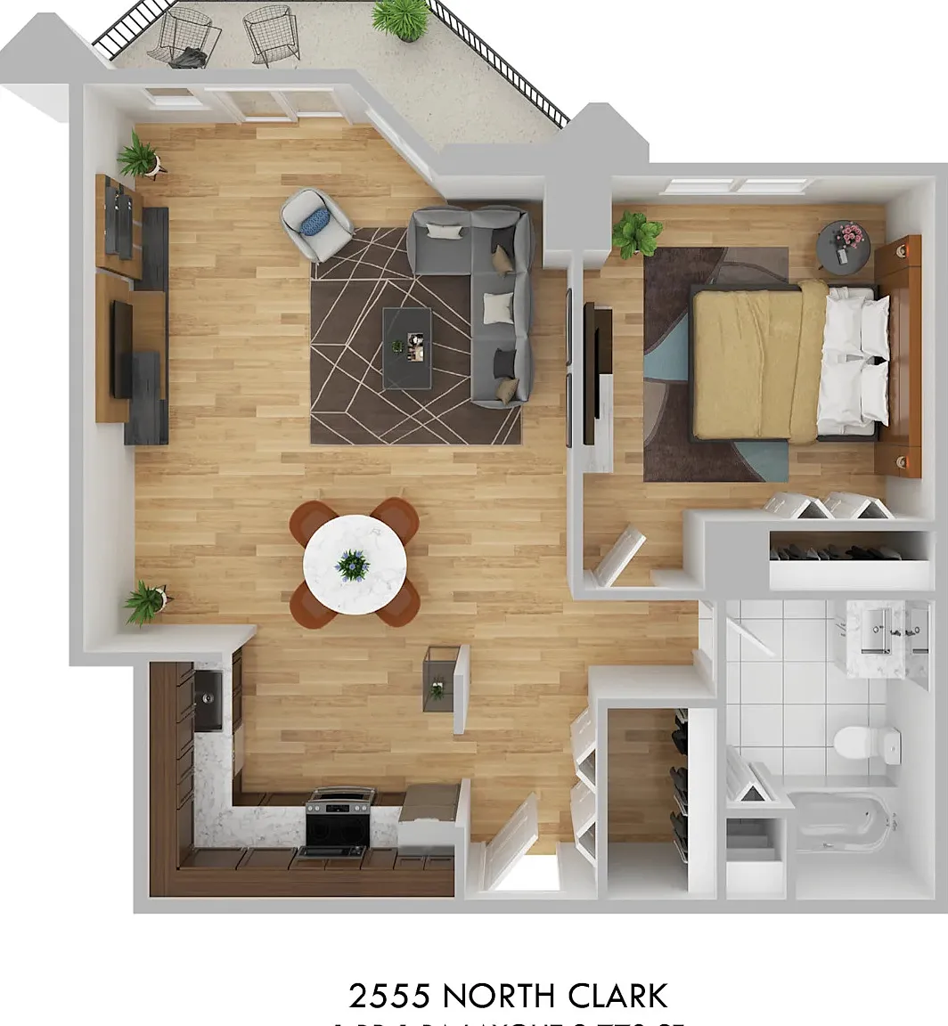 1 bed, 1.0 bath, 770 sqft, $3,057 — Photo 1