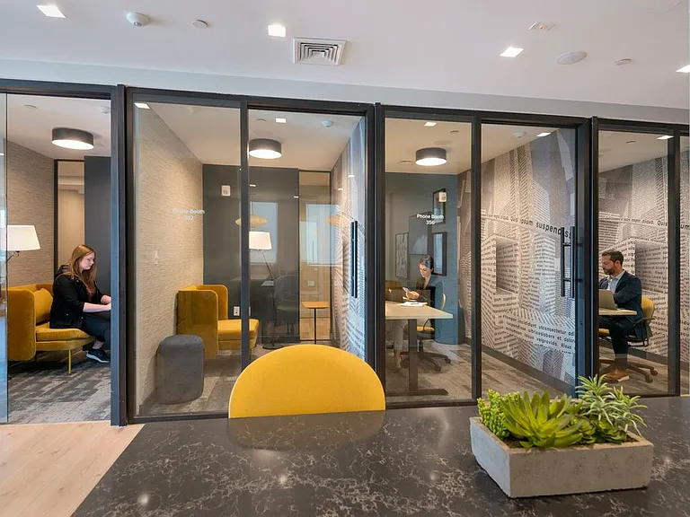 Coworking Area with Private Workspaces