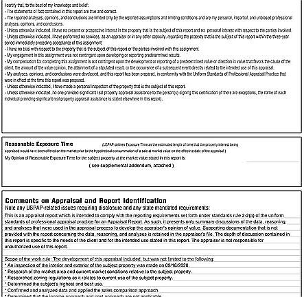 Appraisal Report Page 2