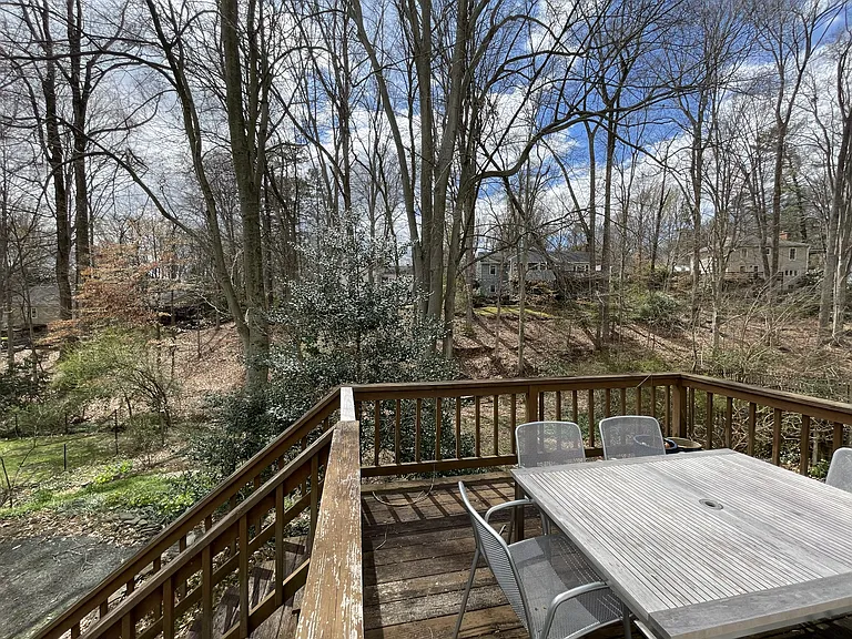 Rear Deck, off of kitchen (houses in rear are not visible when trees are leafed out)