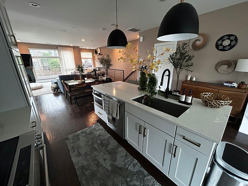 Floor 2: Kitchen View of Family Room/Half Bathroom