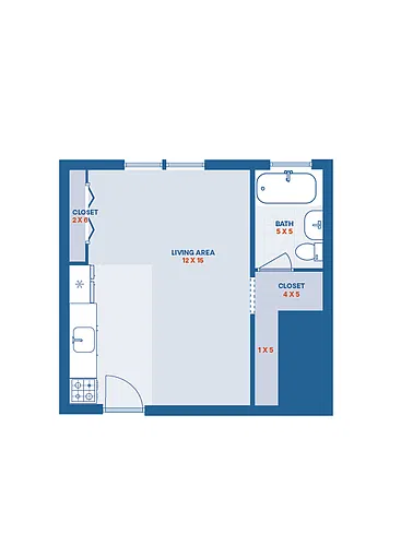 Floor plan Studio - D
