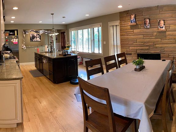 Open kitchen and dining room on the main level
