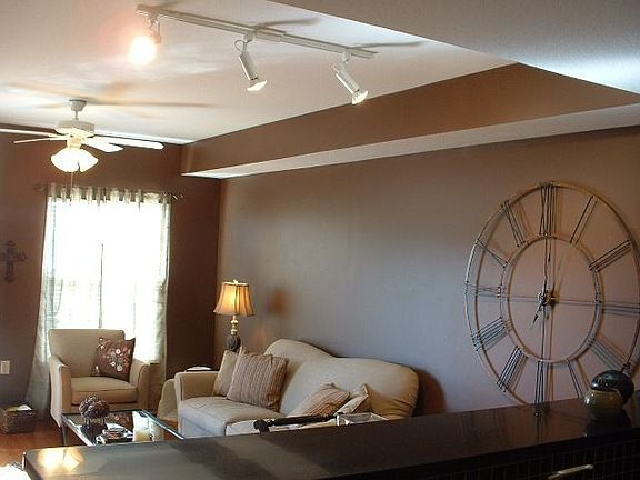 View from kitchen to living room