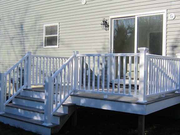Composite deck & vinyl rails