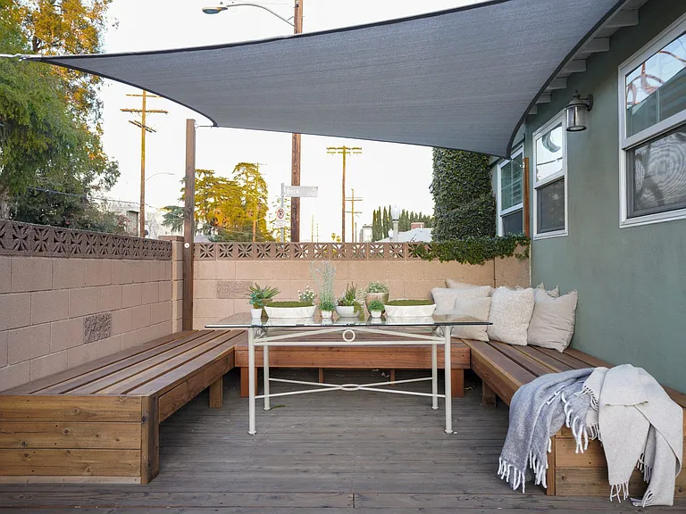 Outdoor Deck Seating with Shade