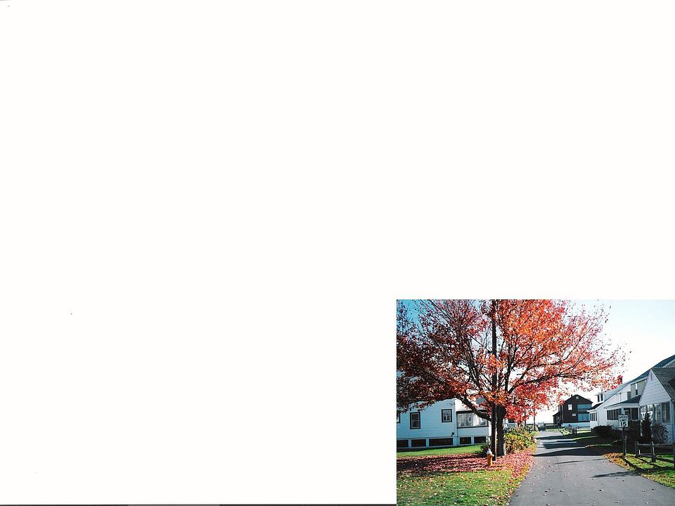 view down street to ocean