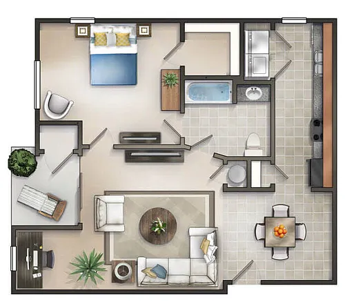 Floor plan The Opal with Balcony