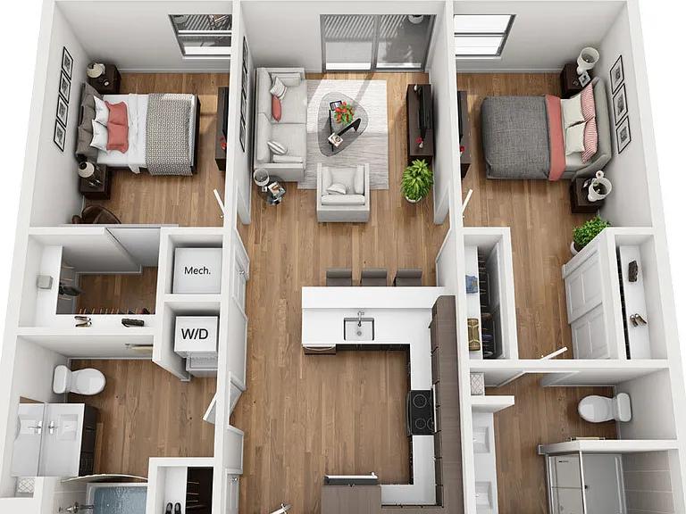 B2a floor plan La Plaza Village