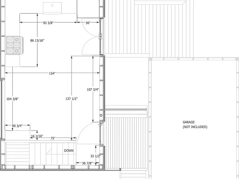 Upper Level Floor Plan w/ measurements