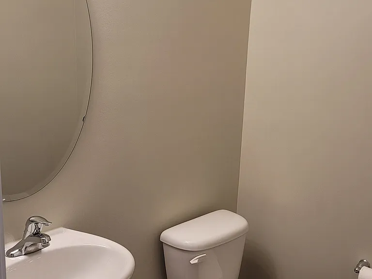 1/2 bath located downstairs