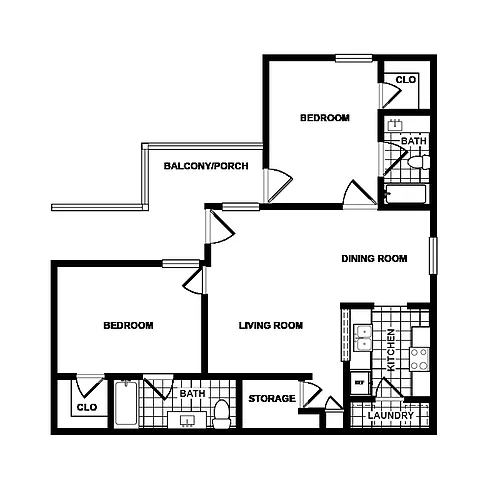 Floor plan 2X2