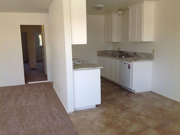 Adjoining dining area and living room